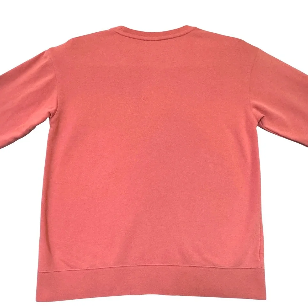 Nike‎ Girls XL Floral Embroidered Swoosh Logo Cottagecore Coral Crew Sweatshirt